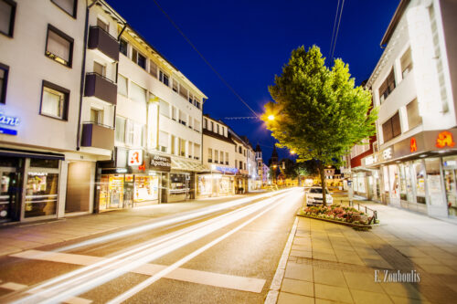 Nachtaufnahme an der Epplestraße in Stuttgart Degerloch