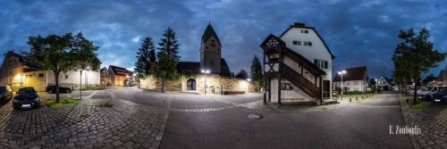 360 Grad Panorama an der Nikomedeskirche in Hildrizhausen bei Böblingen